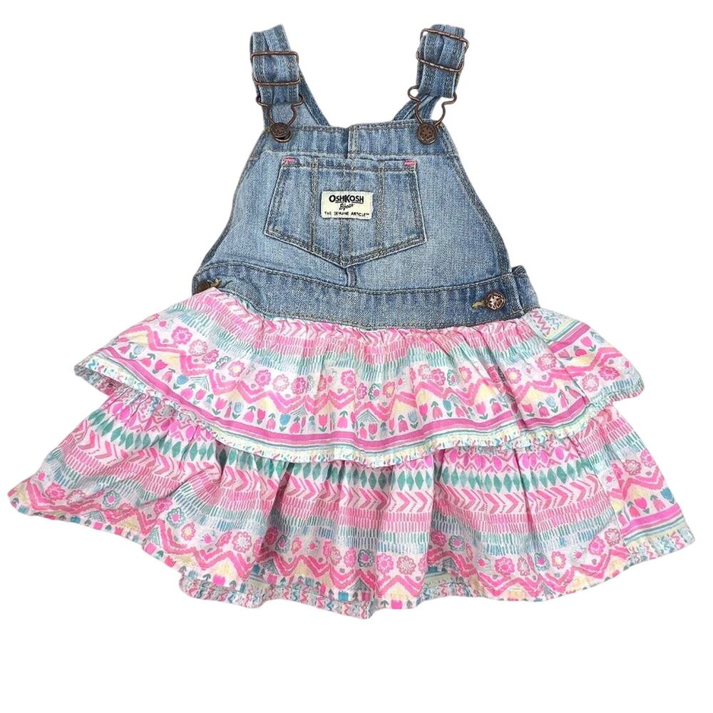 OshKosh B'gosh Denim Ruffle Overall Dress
